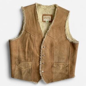 SOLDVintage tan hand painted leather vestSOLD